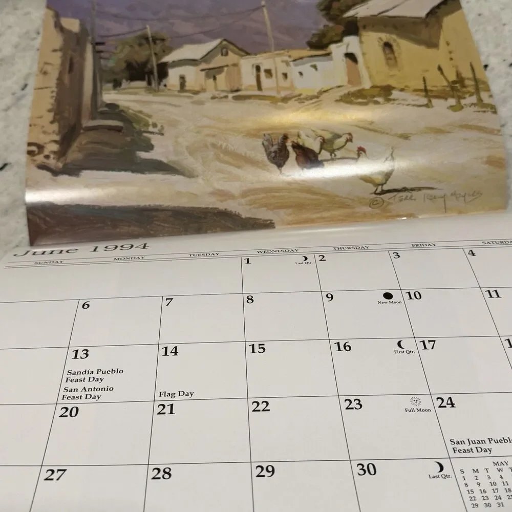 1994 New Mexico Magazine Distinguished Artist's Calendar The Moyers Family New ￼